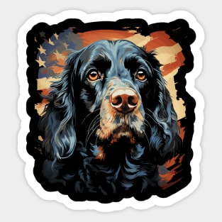 Patriotic Cocker Spaniel Sticker